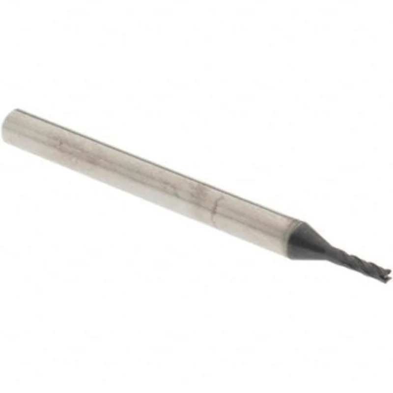 OSG 3/64, 9/64 LOC, 1/8 Shank Diam, 1-1/2 OAL, 4 Flute, Solid Carbide Square End Mill Single End, TiAlN Finish, Spira...